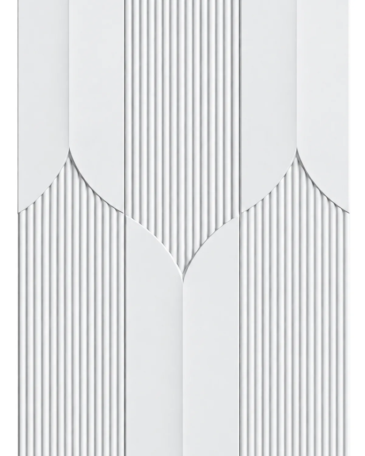 Alabaster, fluted relief finish, E016-1 panel swatch